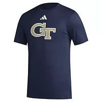 Georgia Tech Yellow Jackets NCAA Primary Locker Logo Pre-Game AEROREADY T-Shirt