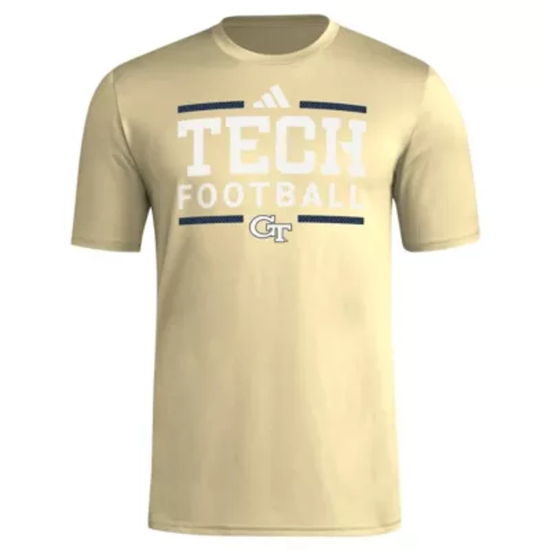 Georgia Tech Yellow Jackets NCAA Locker Football Pre-Game AEROREADY T-Shirt
