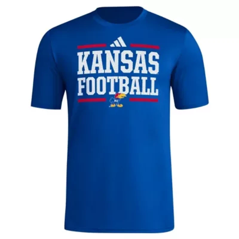NCAA Kansas Jayhawks Locker Football Pre-Game AEROREADY T-Shirt