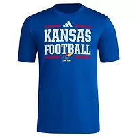 NCAA Kansas Jayhawks Locker Football Pre-Game AEROREADY T-Shirt
