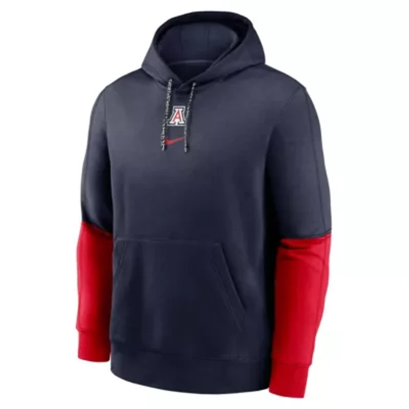 NCAA Nike Arizona Wildcats 2024 Sideline Club Pullover Hoodie