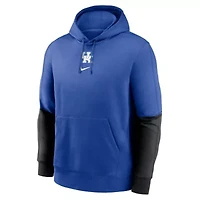 NCAA Nike Royal/Anthracite Kentucky Wildcats 2024 Sideline Club Pullover Hoodie