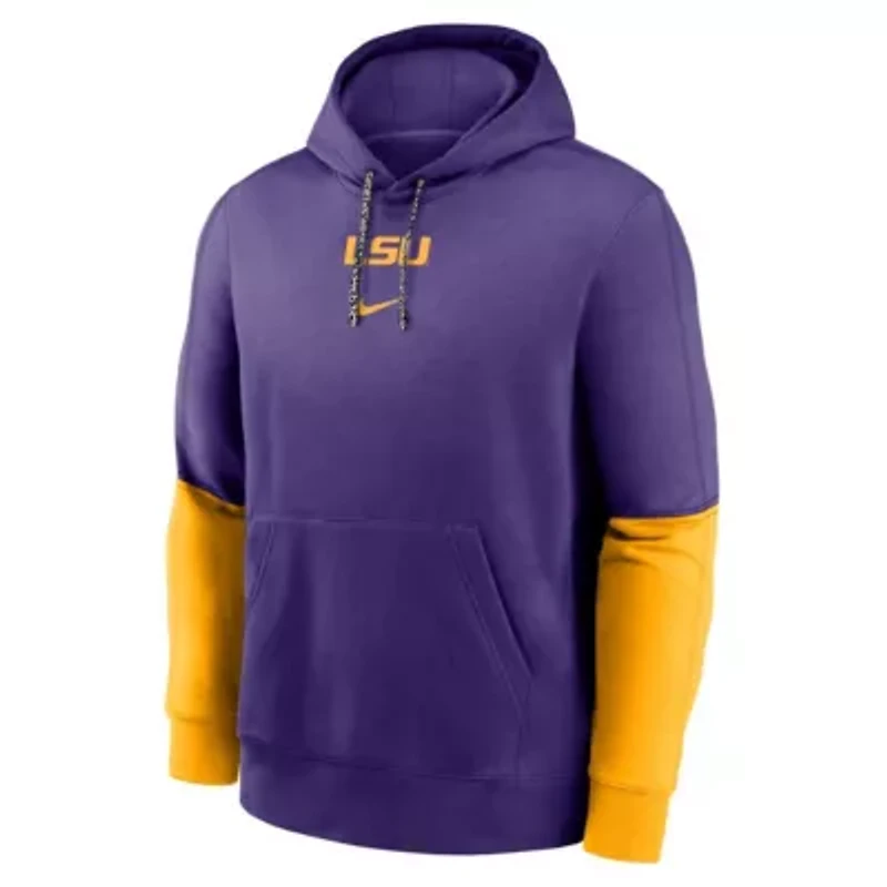 NCAA Nike LSU Tigers 2024 Sideline Club Pullover Hoodie