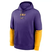 NCAA Nike LSU Tigers 2024 Sideline Club Pullover Hoodie