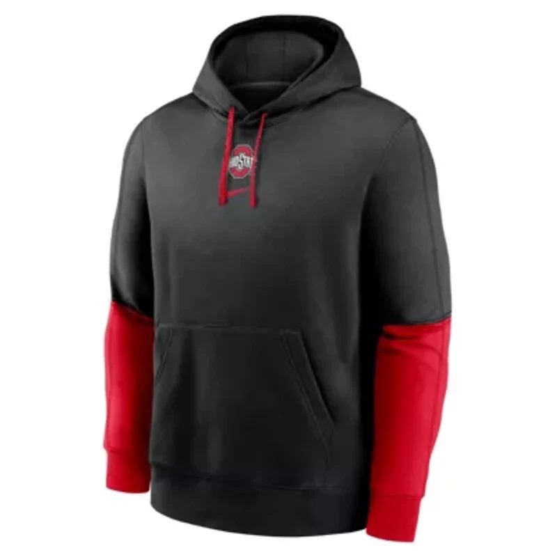 NCAA Nike Ohio State Buckeyes 2024 Sideline Club Pullover Hoodie