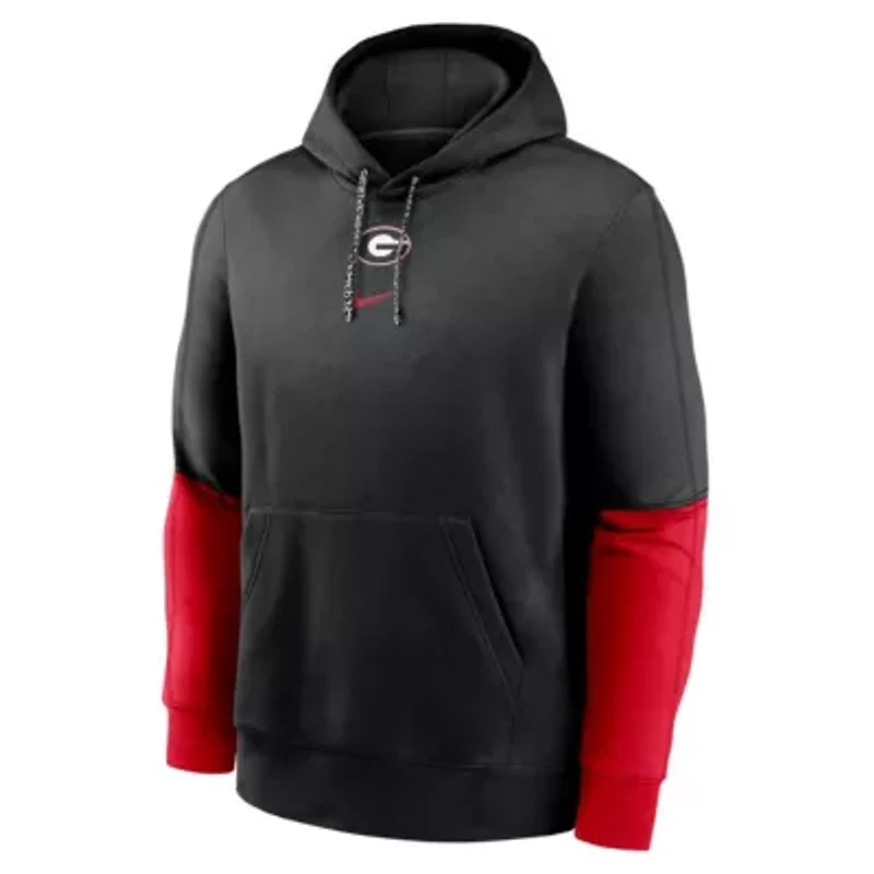 NCAA Nike Georgia Bulldogs 2024 Sideline Club Pullover Hoodie