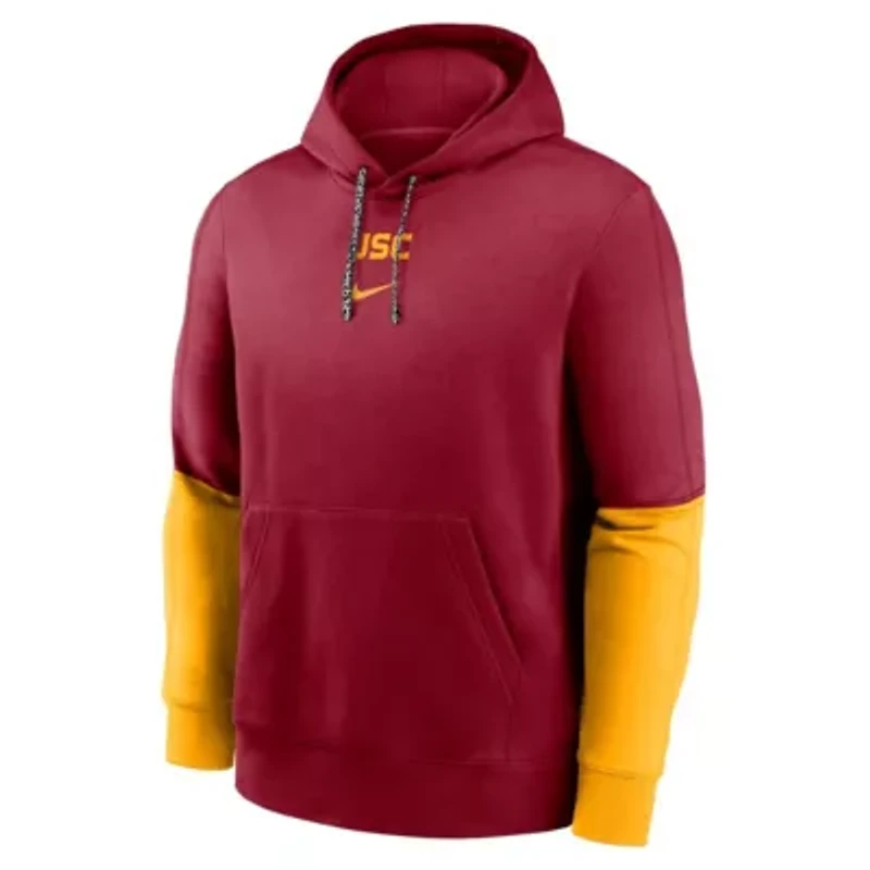 NCAA Nike USC Trojans 2024 Sideline Club Pullover Hoodie