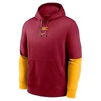 NCAA Nike USC Trojans 2024 Sideline Club Pullover Hoodie