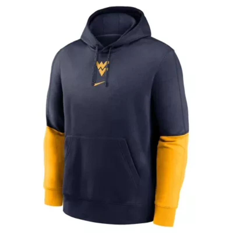 NCAA Nike West Virginia Mountaineers 2024 Sideline Club Pullover Hoodie