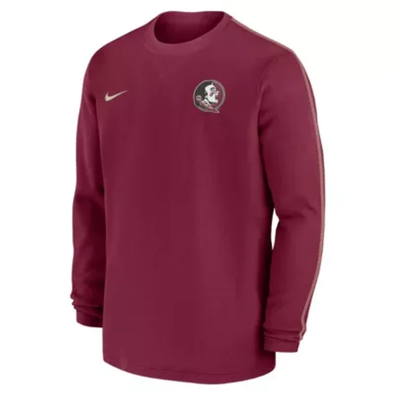 NCAA Nike Florida State Seminoles 2024 Sideline Coaches Long Sleeve Top