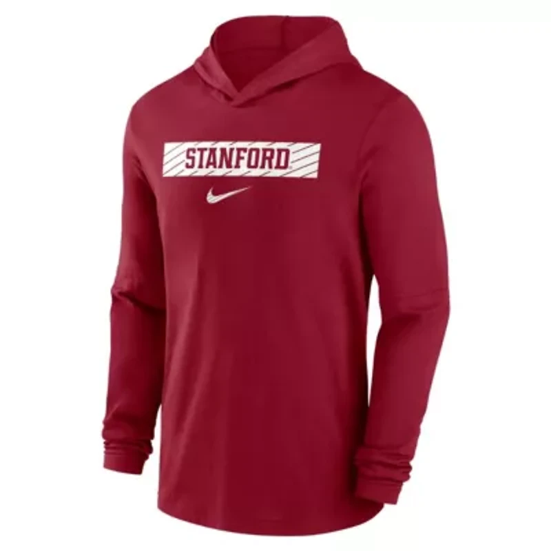 Stanford Cardinal NCAA Nike 2024 Sideline Hoodie Performance Long Sleeve T-Shirt