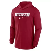Stanford Cardinal NCAA Nike 2024 Sideline Hoodie Performance Long Sleeve T-Shirt