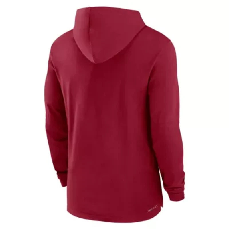Stanford Cardinal NCAA Nike 2024 Sideline Hoodie Performance Long Sleeve T-Shirt