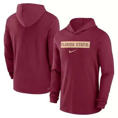 NCAA Nike Florida State Seminoles 2024 Sideline Hoodie Performance Long Sleeve T-Shirt