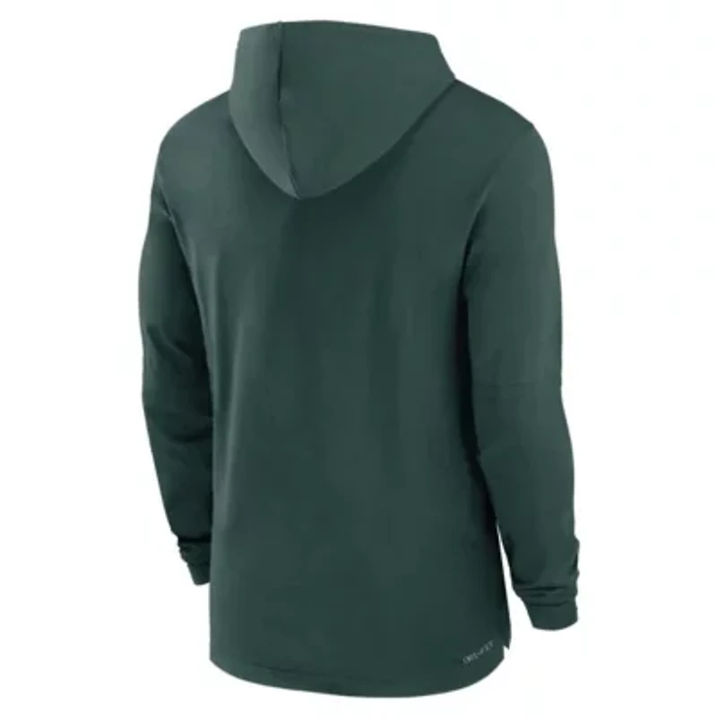 NCAA Nike Michigan State Spartans 2024 Sideline Hoodie Performance Long Sleeve T-Shirt