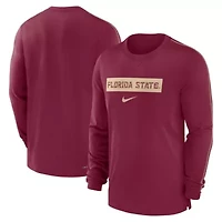 NCAA Nike Florida State Seminoles 2024 Sideline Player Tri-Blend Performance Long Sleeve T-Shirt
