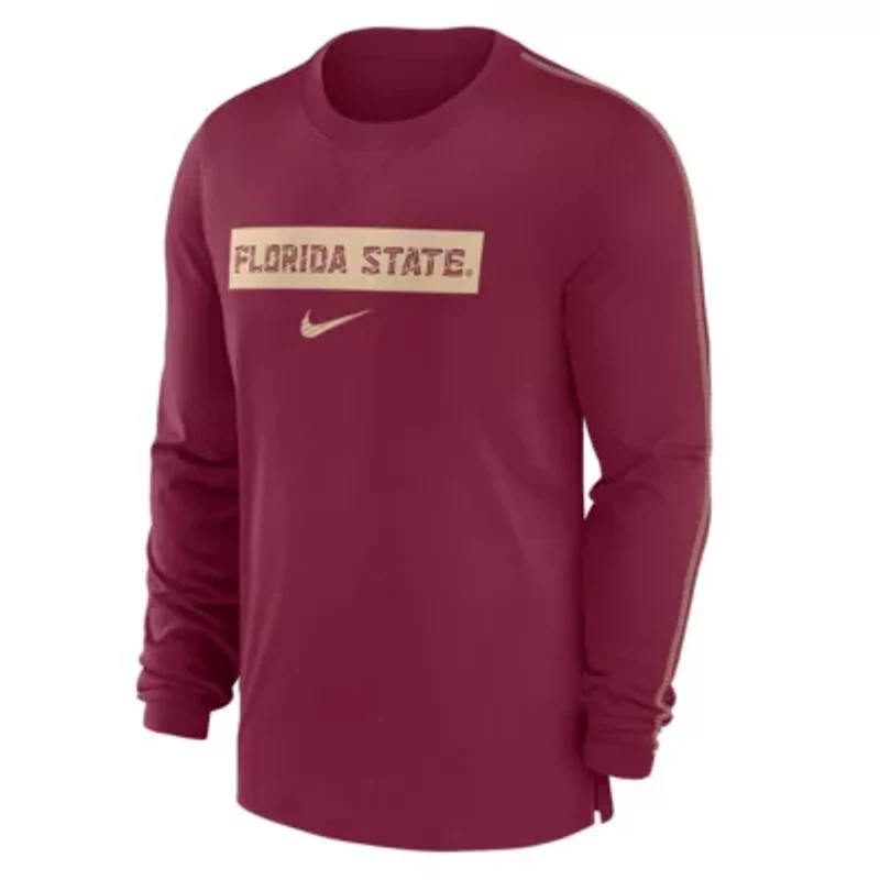 NCAA Nike Florida State Seminoles 2024 Sideline Player Tri-Blend Performance Long Sleeve T-Shirt