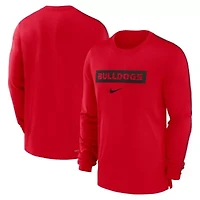 NCAA Nike Georgia Bulldogs 2024 Sideline Player Tri-Blend Performance Long Sleeve T-Shirt