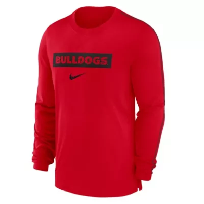 NCAA Nike Georgia Bulldogs 2024 Sideline Player Tri-Blend Performance Long Sleeve T-Shirt