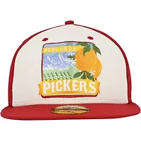 MiLB White/Red Inland Empire 66ers Theme Night Redlands Pickers 59FIFTY Fitted Hat