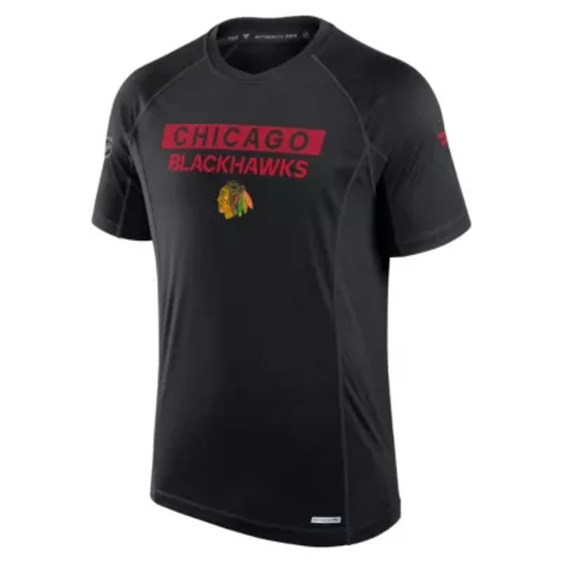 NHL Fanatics Chicago Blackhawks Authentic Pro Rink Tech T-Shirt