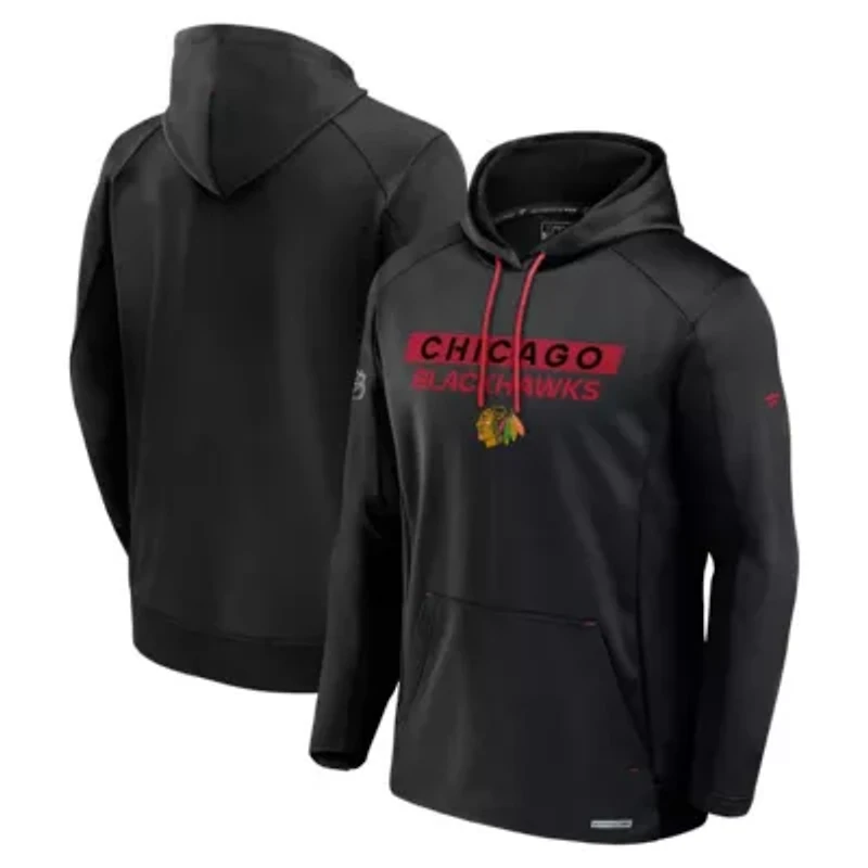 NHL Fanatics Chicago Blackhawks Authentic Pro Rink Fleece Pullover Hoodie