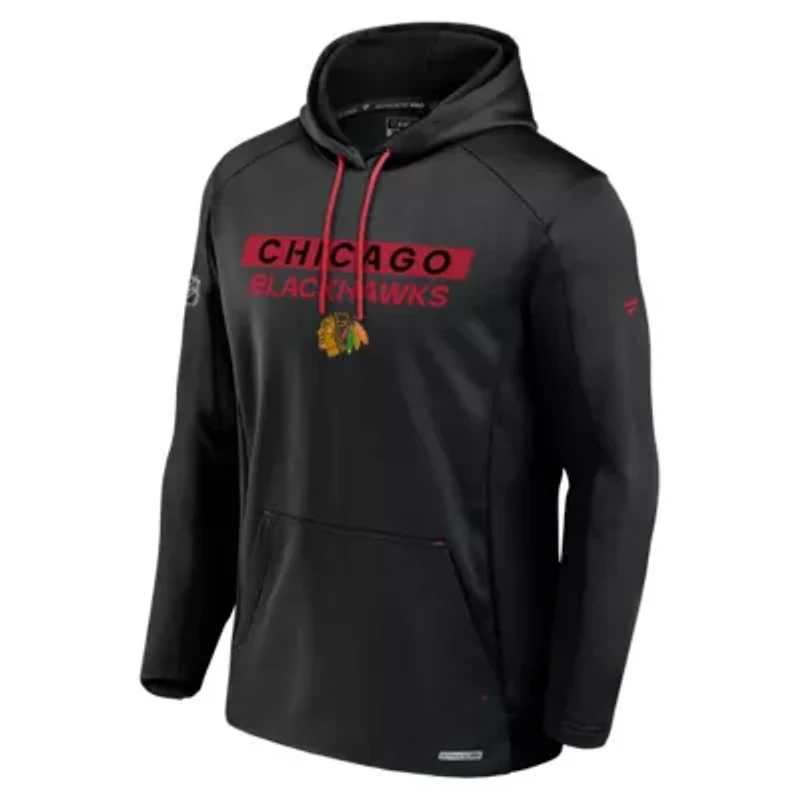 NHL Fanatics Chicago Blackhawks Authentic Pro Rink Fleece Pullover Hoodie