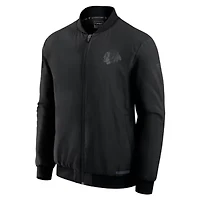 NHL Fanatics Chicago Blackhawks Authentic Pro Road Full-Zip Bomber Jacket