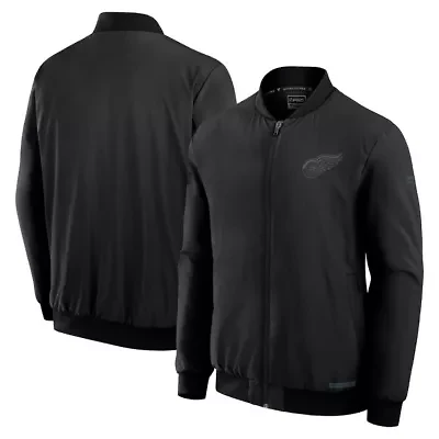 NHL Fanatics Detroit Wings Authentic Pro Road Full-Zip Bomber Jacket