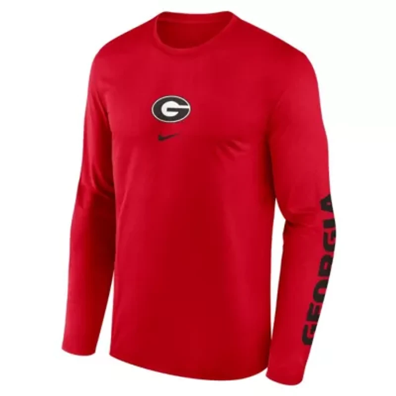 NCAA Nike Georgia Bulldogs Primetime Two-Hit Legend Dri-FIT Long Sleeve T-Shirt