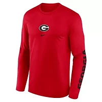 NCAA Nike Georgia Bulldogs Primetime Two-Hit Legend Dri-FIT Long Sleeve T-Shirt