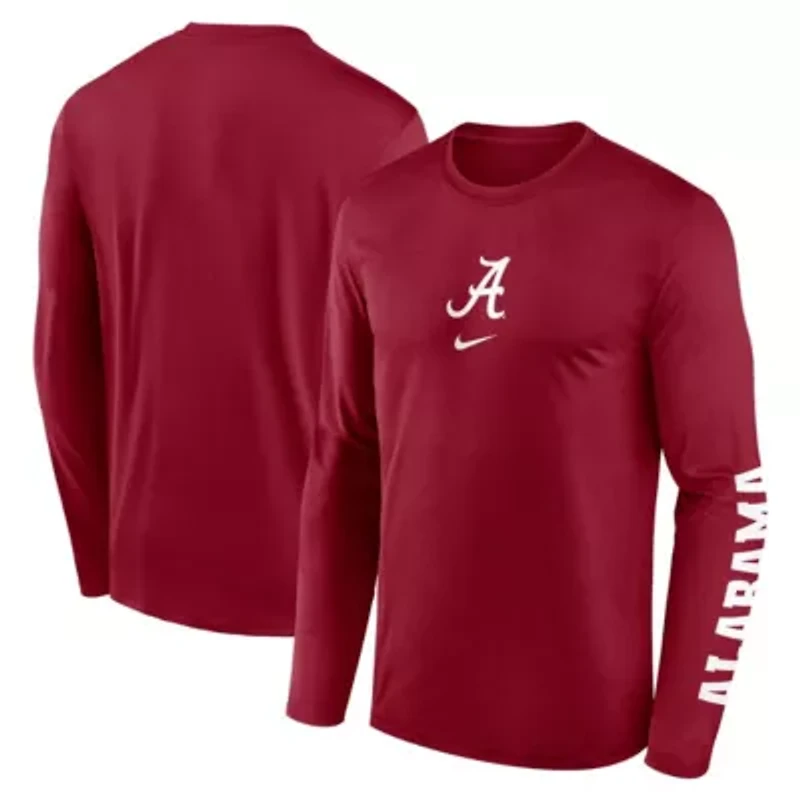 Alabama Crimson Tide NCAA Nike Primetime Two-Hit Legend Dri-FIT Long Sleeve T-Shirt