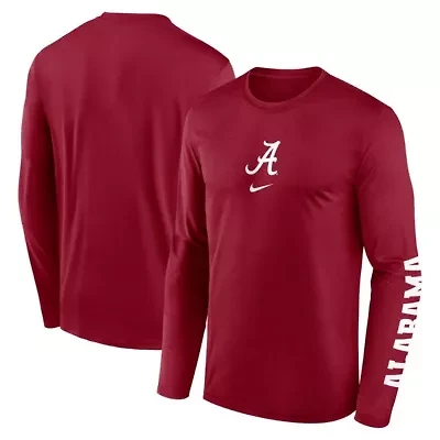Alabama Crimson Tide NCAA Nike Primetime Two-Hit Legend Dri-FIT Long Sleeve T-Shirt