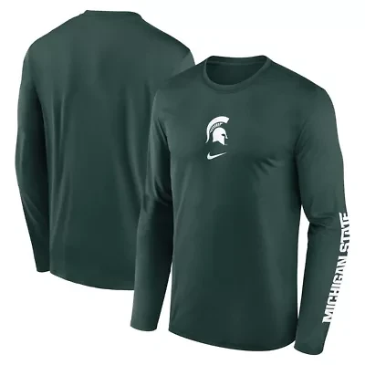 NCAA Nike Michigan State Spartans Primetime Two-Hit Legend Dri-FIT Long Sleeve T-Shirt