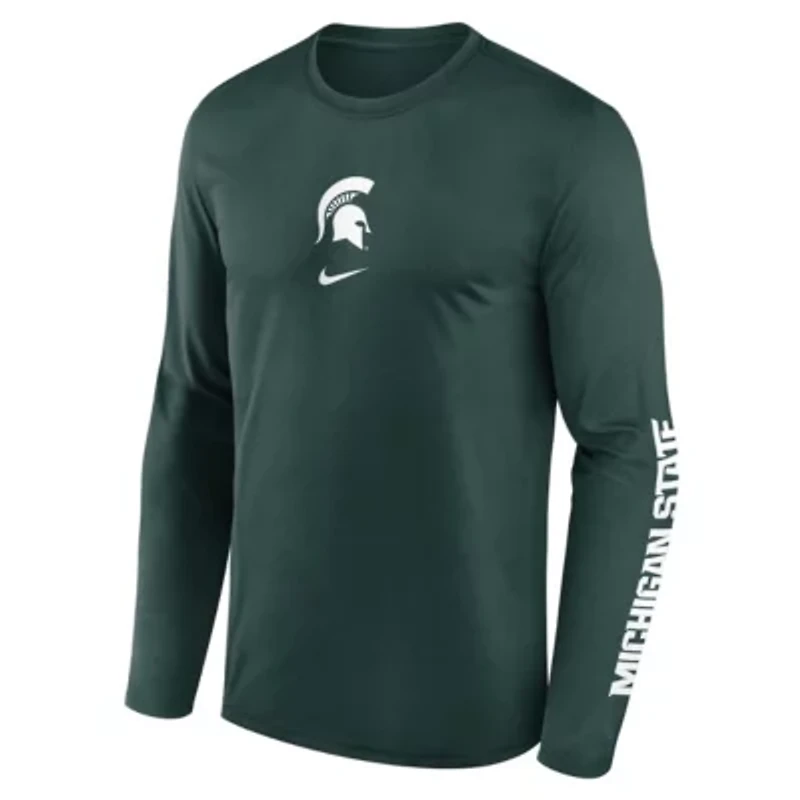 NCAA Nike Michigan State Spartans Primetime Two-Hit Legend Dri-FIT Long Sleeve T-Shirt