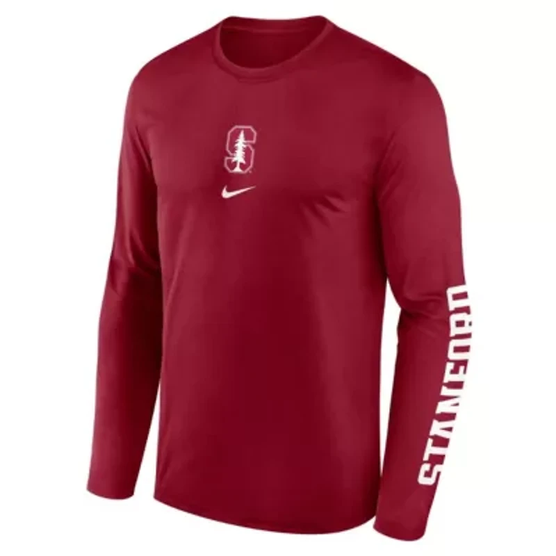 Stanford Cardinal NCAA Nike Primetime Two-Hit Legend Dri-FIT Long Sleeve T-Shirt