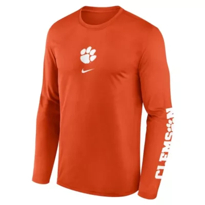 NCAA Nike Clemson Tigers Primetime Two-Hit Legend Dri-FIT Long Sleeve T-Shirt