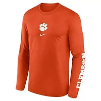 NCAA Nike Clemson Tigers Primetime Two-Hit Legend Dri-FIT Long Sleeve T-Shirt