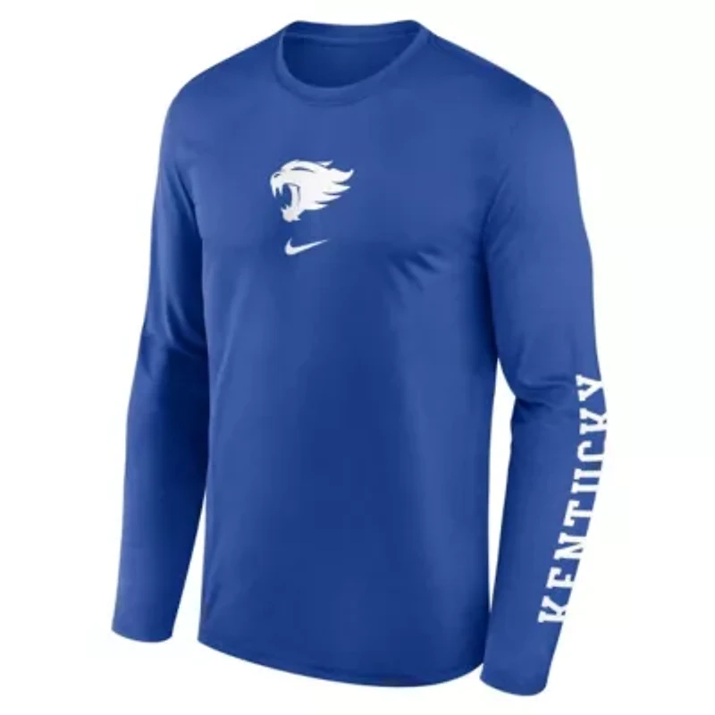 NCAA Nike Kentucky Wildcats Primetime Two-Hit Legend Dri-FIT Long Sleeve T-Shirt