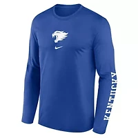NCAA Nike Kentucky Wildcats Primetime Two-Hit Legend Dri-FIT Long Sleeve T-Shirt