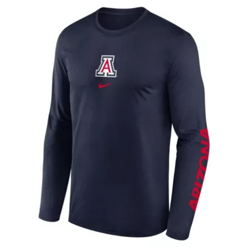 NCAA Nike Arizona Wildcats Primetime Two-Hit Legend Dri-FIT Long Sleeve T-Shirt