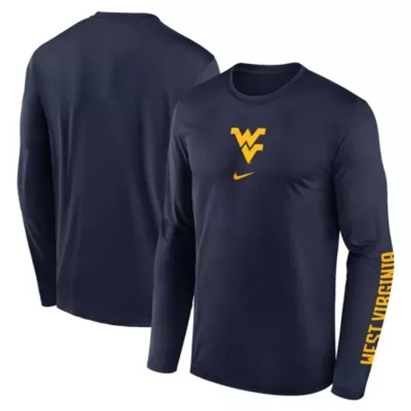 NCAA Nike West Virginia Mountaineers Primetime Two-Hit Legend Dri-FIT Long Sleeve T-Shirt