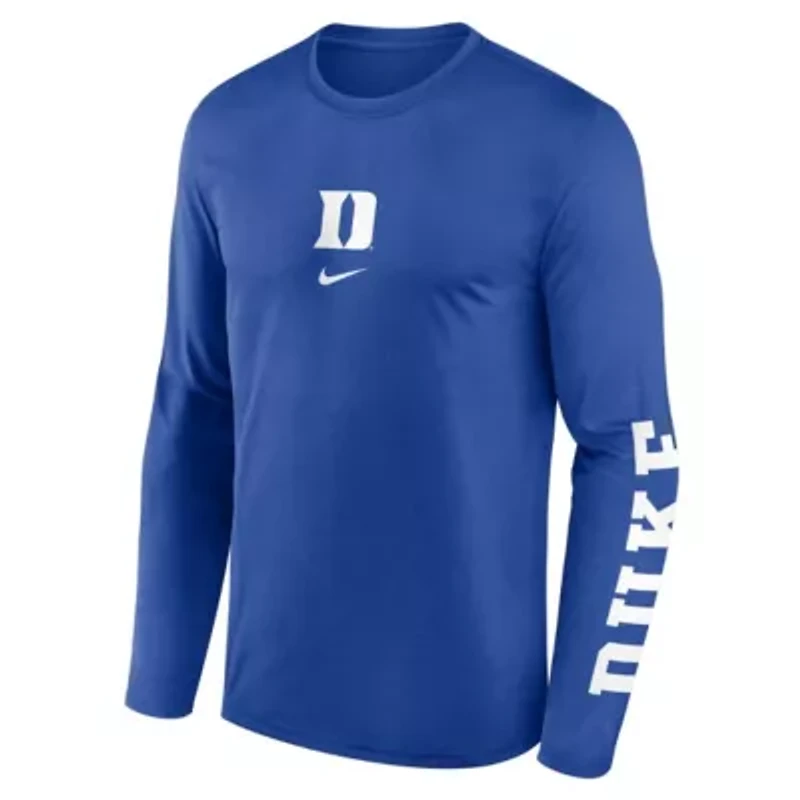 Duke Blue Devils NCAA Nike Primetime Two-Hit Legend Dri-FIT Long Sleeve T-Shirt