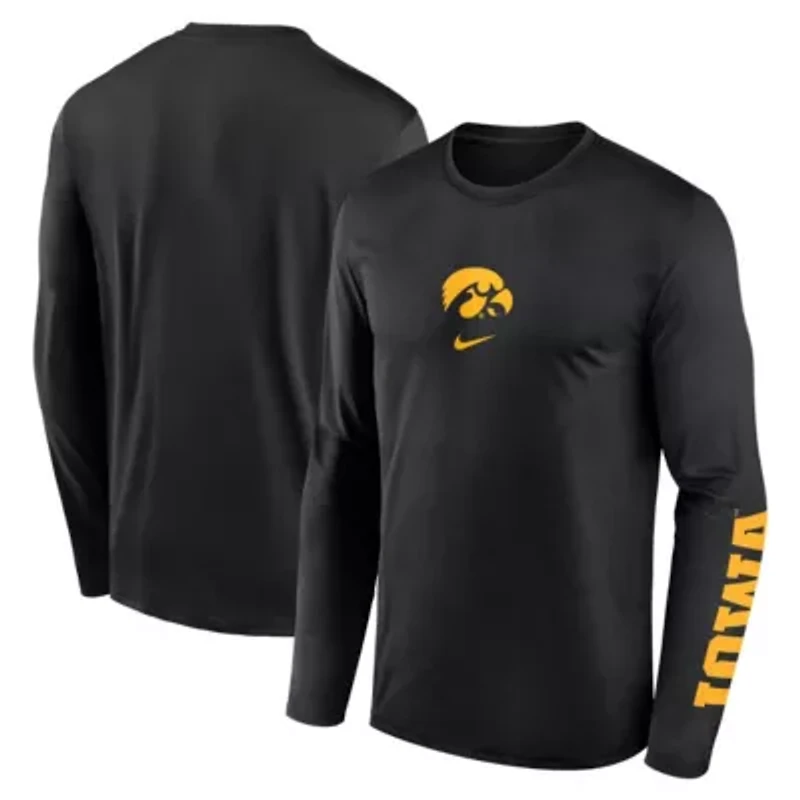NCAA Nike Iowa Hawkeyes Primetime Two-Hit Legend Dri-FIT Long Sleeve T-Shirt