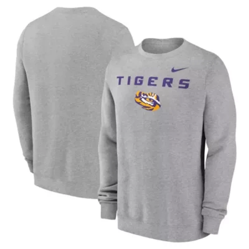 NCAA Nike LSU Tigers Primetime Primary Stack Pullover Sweatshirt