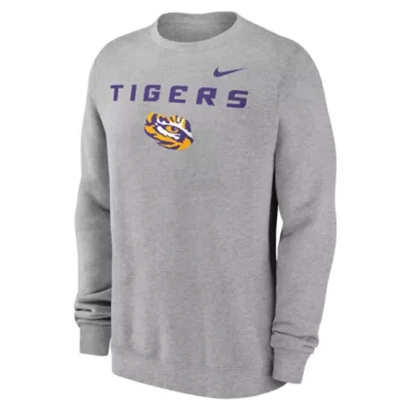 NCAA Nike LSU Tigers Primetime Primary Stack Pullover Sweatshirt
