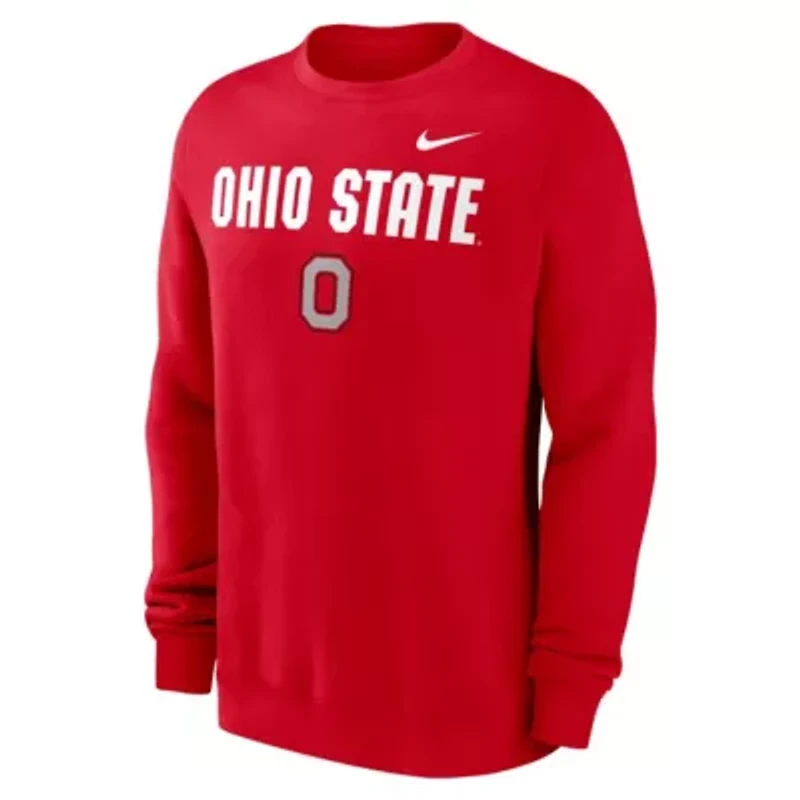 NCAA Nike Ohio State Buckeyes Primetime Primary Stack Pullover Sweatshirt