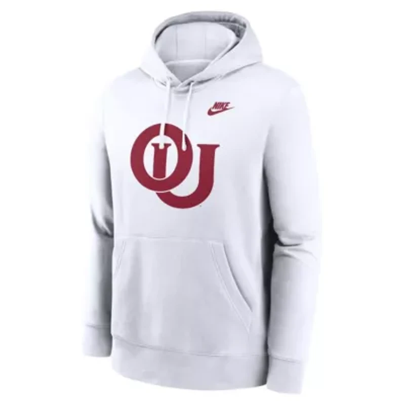 NCAA Nike Oklahoma Sooners Legacy Logo Club Fleece Pullover Hoodie