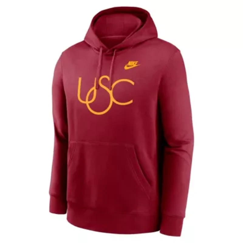 NCAA Nike USC Trojans Legacy Logo Club Fleece Pullover Hoodie