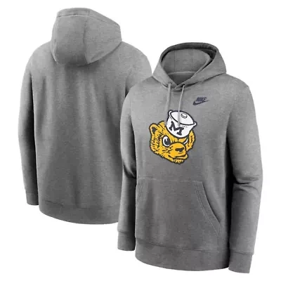 NCAA Nike Michigan Wolverines Legacy Logo Club Fleece Pullover Hoodie